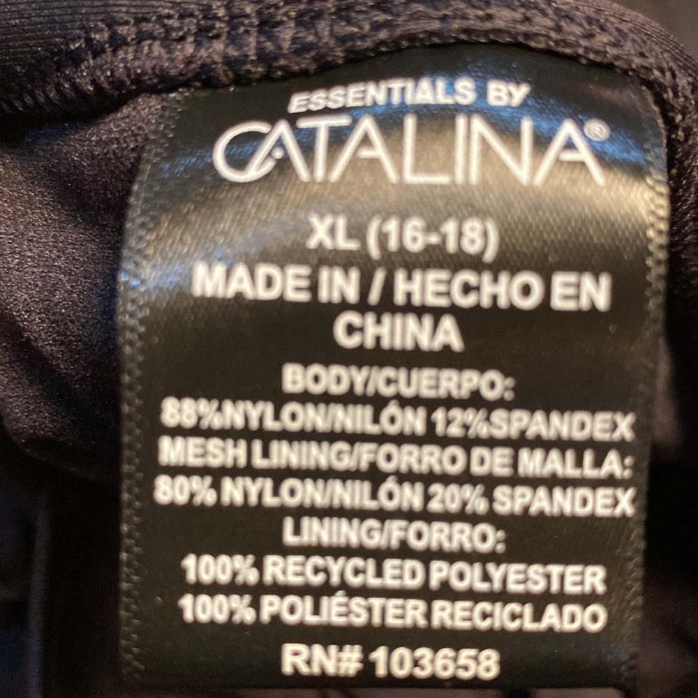 NWT Catalina size XL (16-18) Black Swim Wear - Picture 6 of 9